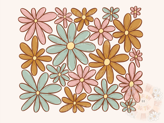 Flower Bunch PNG Sublimation Digital Design Download, summer flowers png, spring flowers png, floral png, boho png, simple png, trendy png