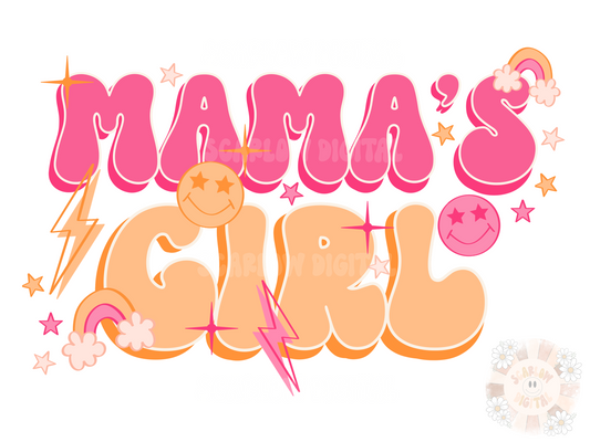 Mama's Girl PNG Sublimation Digital Design Download, summer girl png, little girl png, boho girl png, retro girl png, preppy girl png design