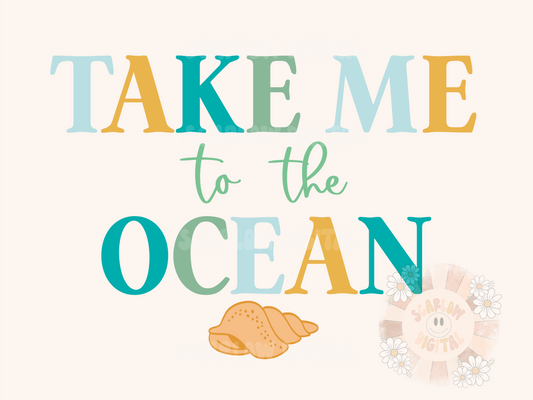 Take Me to the Ocean PNG-Summer Sublimation Digital Design Download-beachy png, boy png, little boy designs, starfish png, ocean png designs