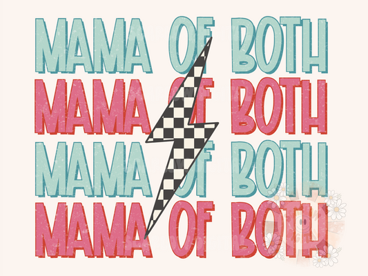 Mama of Both PNG Sublimation Digital Design Download-boy mama png, girl mama png, mommy png, Mother’s Day png, stars png, lightening png