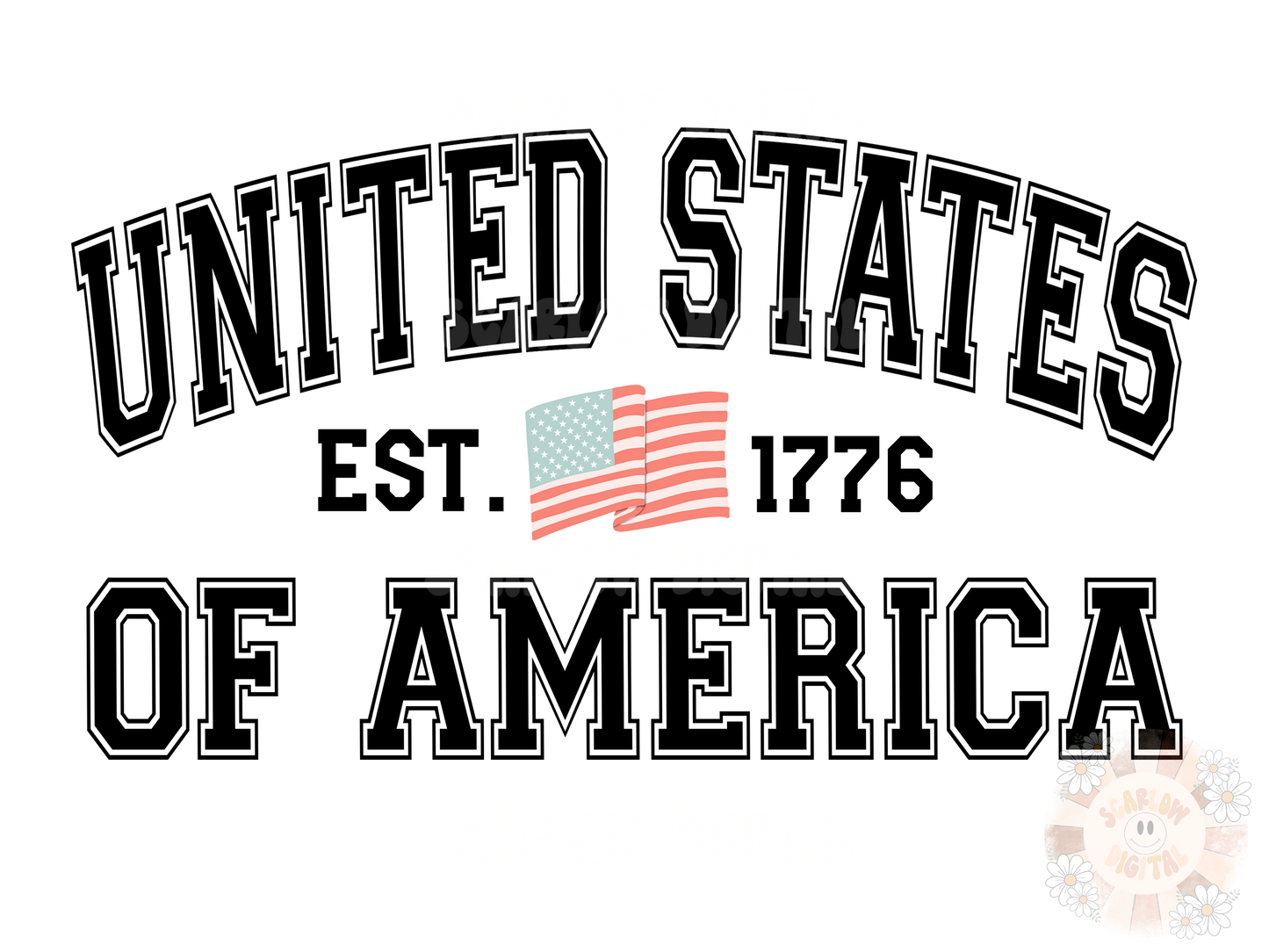 United States of America PNG-July 4th Sublimation Digital Design Download-american flag png, vintage png, varsity letters png, patriotic png