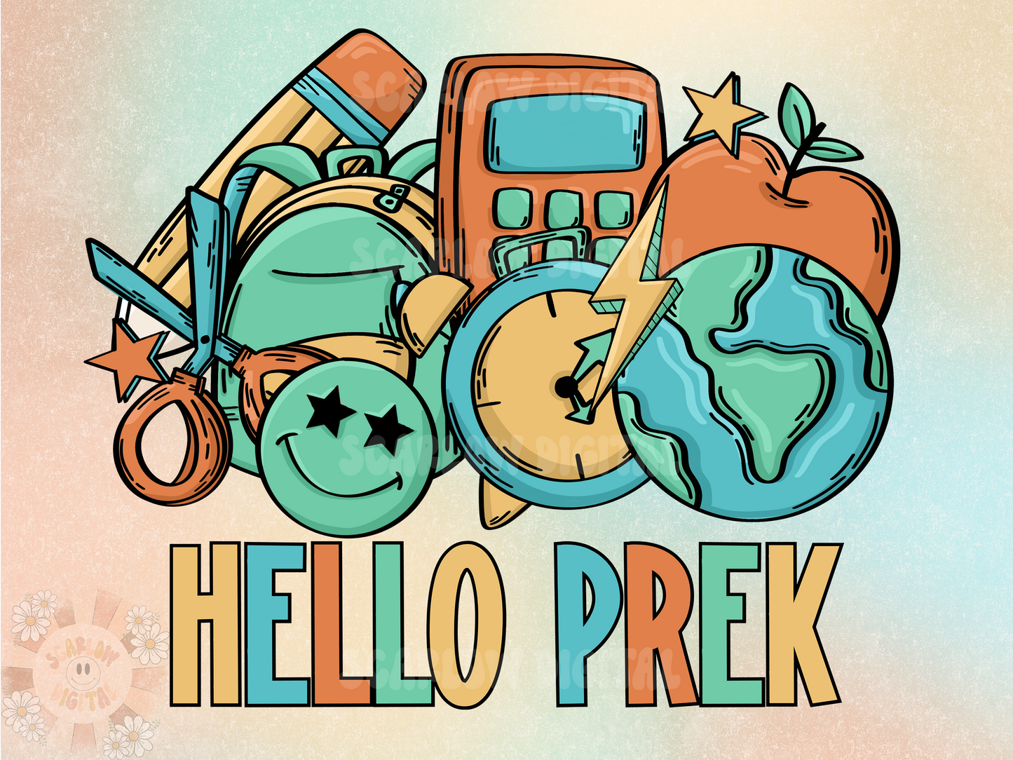 Hello PreK PNG-Back to School Sublimation Digital Design Download-boy back to school png, toddler png, retro school png, little boy png