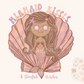 Mermaid Kisses Starfish Wishes PNG-Beachy Sublimation Digital Design Download-sea shell png, mermaid png, trendy png, summer png, girl png