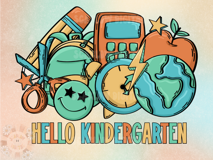 Kindergarten PNG-Back to School Sublimation Digital Design Download-boy back to school png, kindergartener png, retro school png, boy png