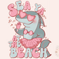 Sea Ya at the Beach PNG-Summertime Sublimation Digital Design Download-shark png, girl summer png, beachy png, sea life png, beach vibes png