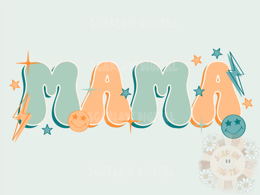 Mama PNG-Mama of Boys Sublimation Digital Design Download, summer mama png, retro mama png, lightening bolt png, trendy png, little boy png