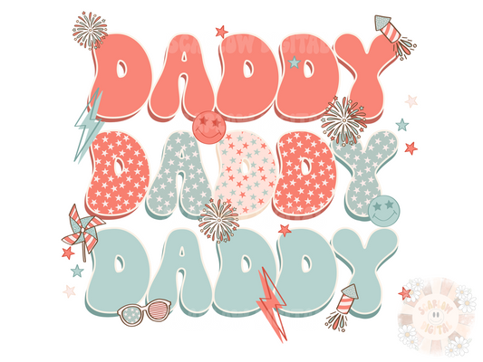 Daddy PNG-Fourth of July Sublimation Digital Design Download-stars and stripes png, red white and blue png, patriotic png, american png