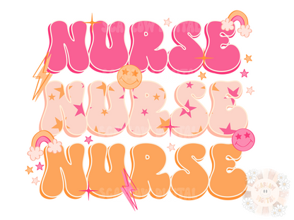 Nurse PNG-Vintage Sublimation Digital Design Download-retro nurse png, nurse tshirt design, boho nurse png, png for nurses, healthcare png