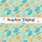 Sea Shells Seamless Pattern-Summer Sublimation Digital Design Download-ocean life seamless file, summer boy seamless, little boy designs