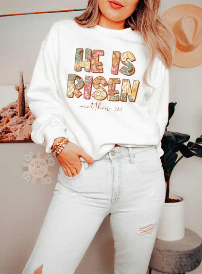 He is Risen PNG-Easter Sublimation Digital Design Download-christian png, bible verse png, christian easter png, spring florals png designs