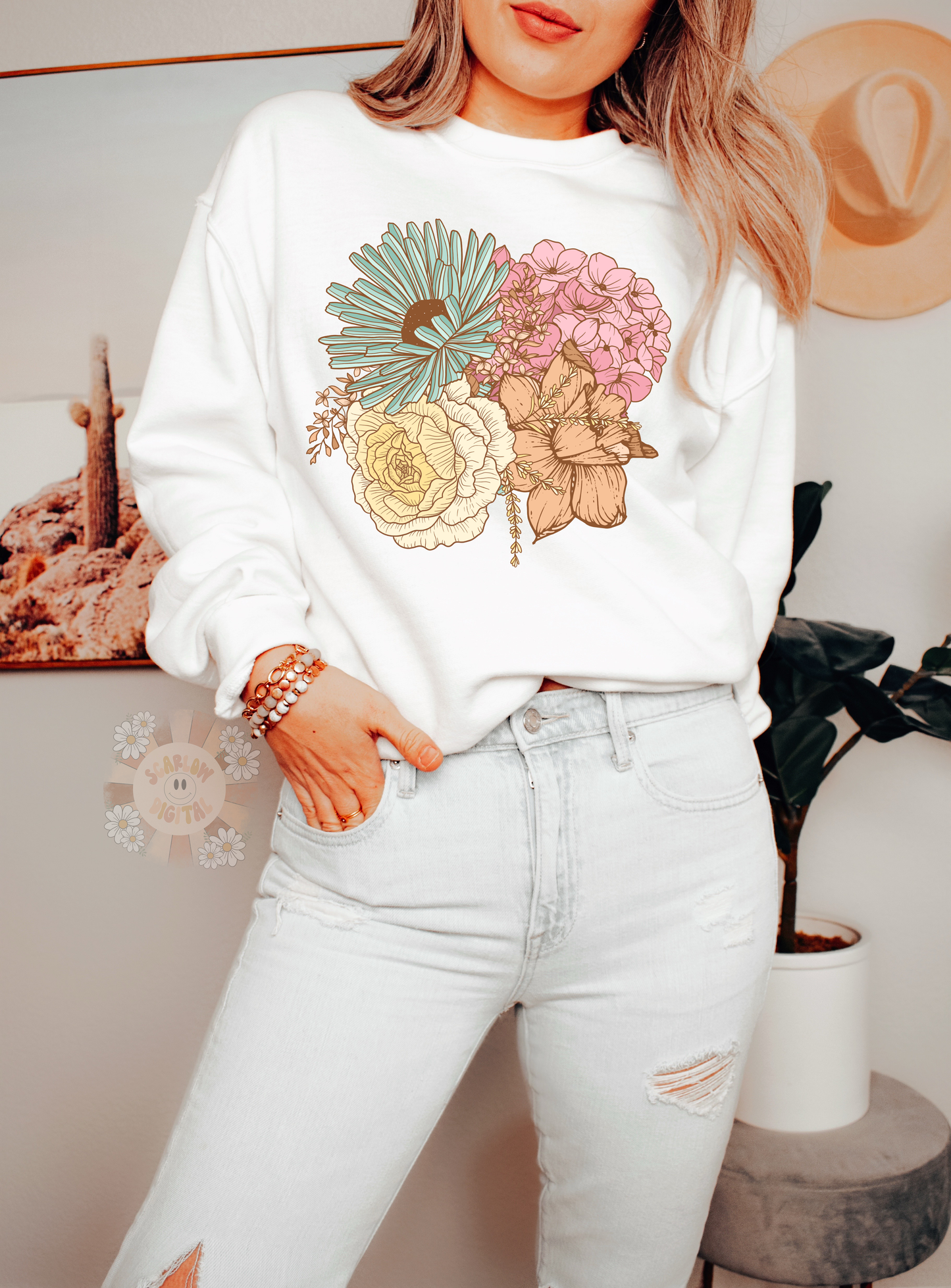 Floral Bouquet PNG-Spring Sublimation Digital Design Download-easter png, flowers png, spring flowers png, easter florals png, boho png