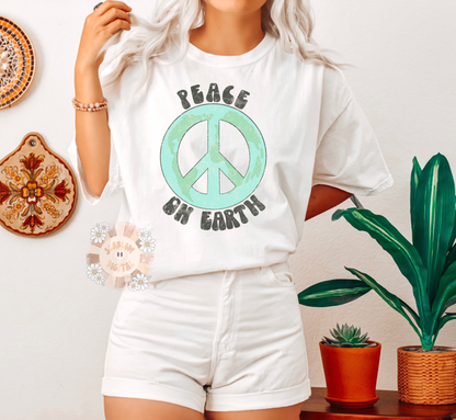 Peace on Earth PNG-Earth Day Sublimation Digital Design Download-peace sign png, recycle png, trendy png, mother earth png, planet earth png