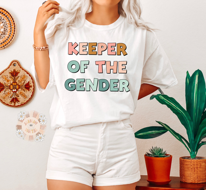 Keeper of the Gender PNG-Gender Reveal Sublimation Digital Design Download-team girl png, team boy png, gender keeper png, gender reveal png