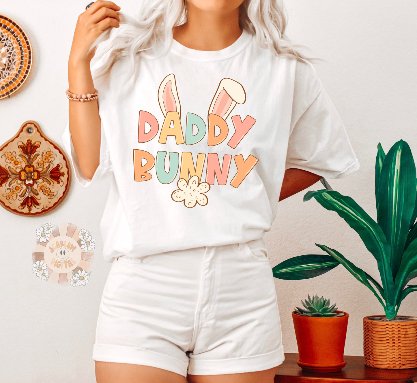 Daddy Bunny PNG-Easter Sublimation Digital Design Download-easter dad png, dad first easter png, daddy png, png for dads, easter daddy png