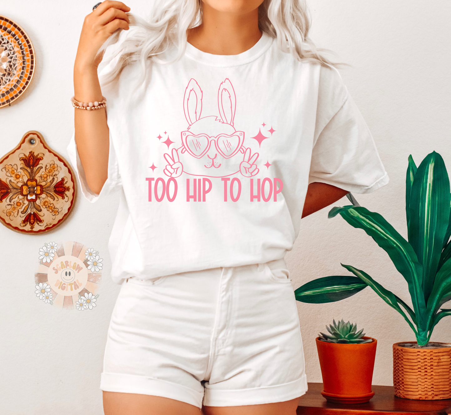 Too Hip to Hop SVG Easter Digital Design Download, easter bunny svg, funny easter svg, spring svg, cricut svg designs, silhouette svg, bunny svg