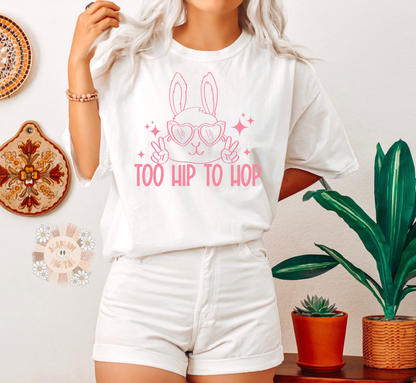 Too Hip to Hop SVG Easter Digital Design Download, easter bunny svg, funny easter svg, spring svg, cricut svg designs, silhouette svg, bunny svg