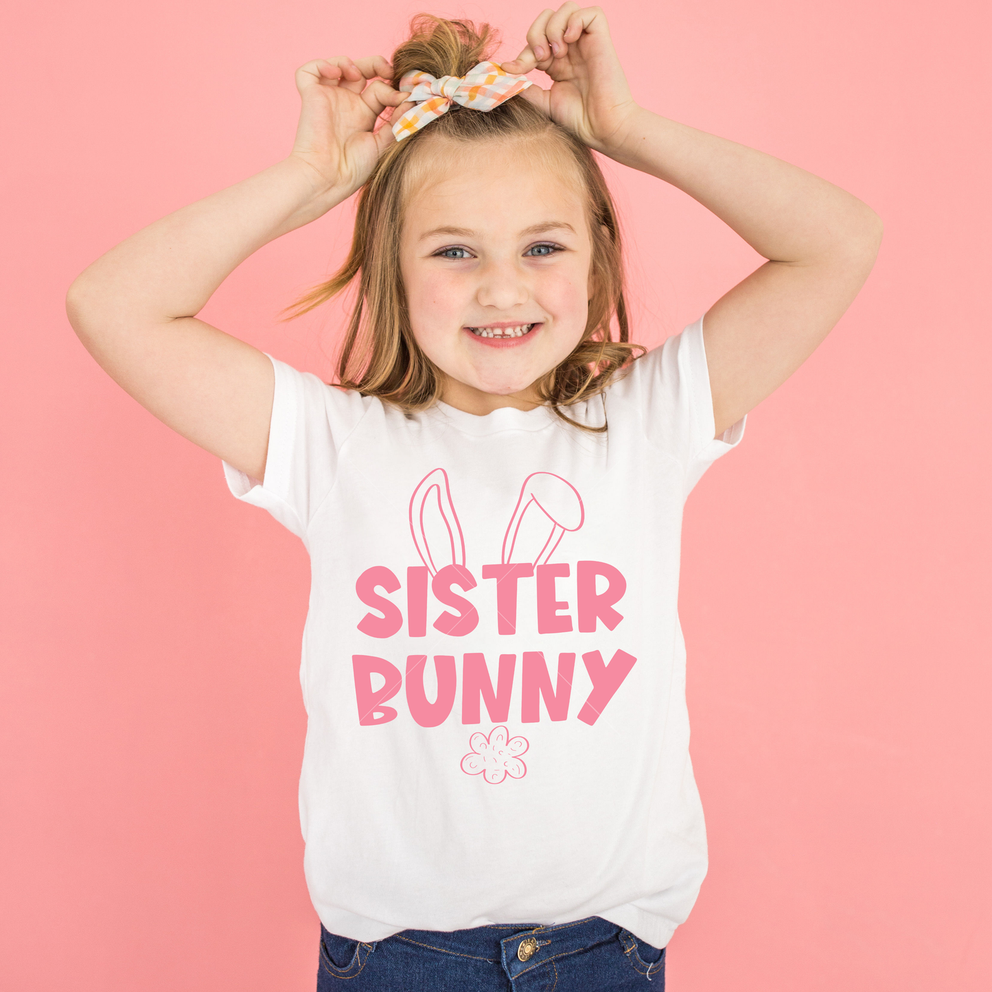 Sister Bunny SVG Easter Digital Design Download, easter bunny svg, girl easter svg, spring svg, cricut svg designs, silhouette svg, girl svg