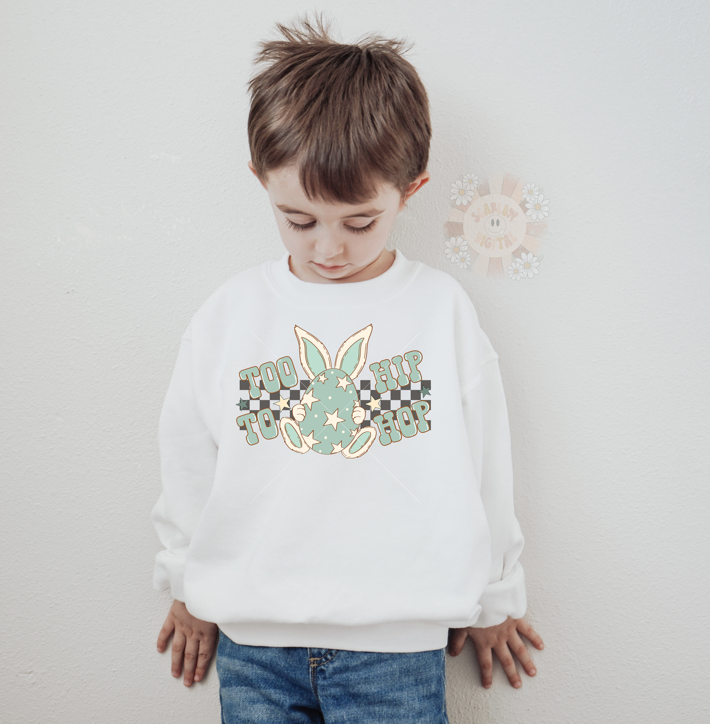 Too Hip to Hop PNG-Easter Sublimation Digital Design Download-little boy png, boy easter png, stars png, easter egg png, easter. bunny png