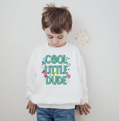 Cool Little Dude PNG-Boy Sublimation Digital Design Download-skateboard png, lightening bolt png, little boy designs, retro boy png design
