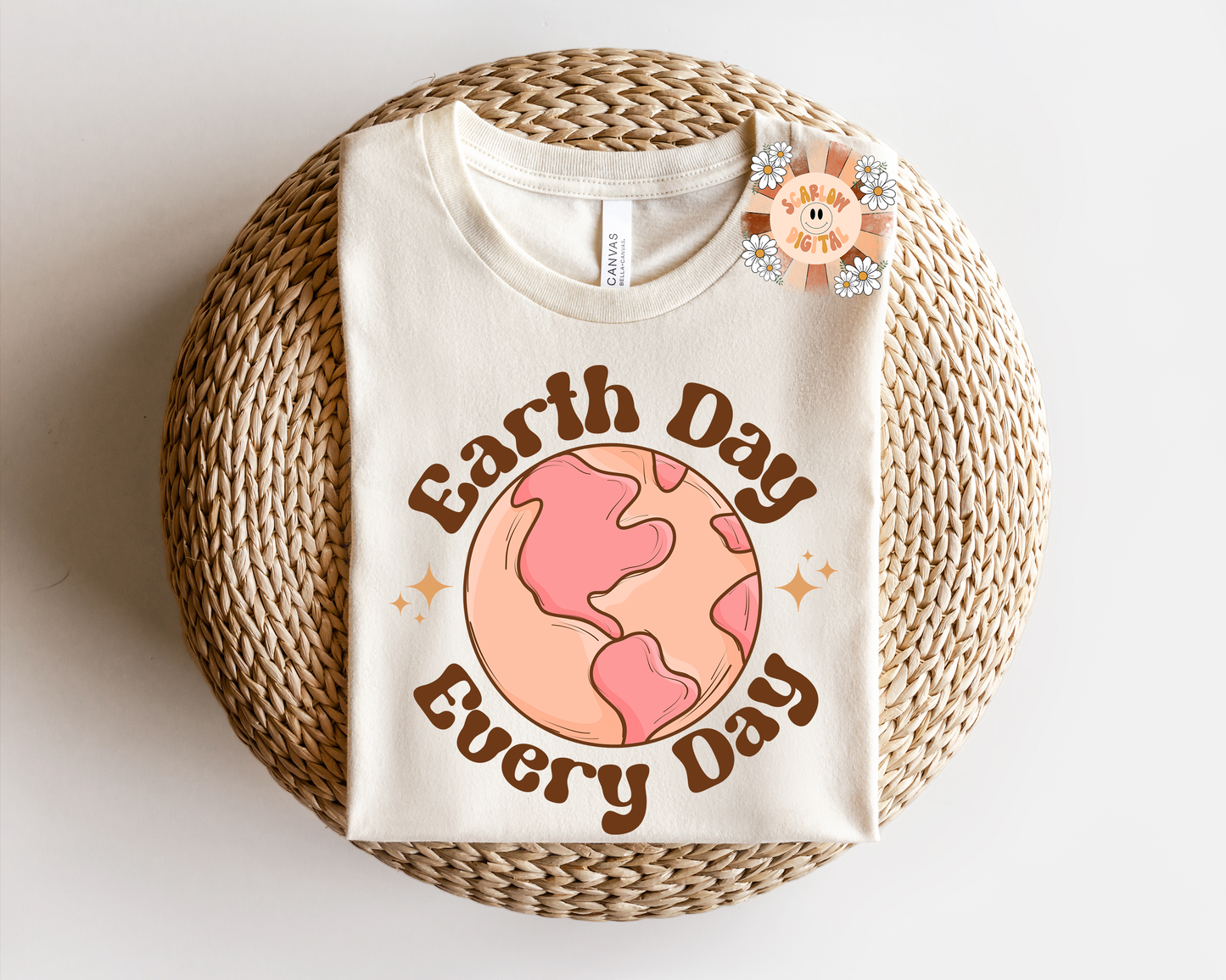 Earth Day Every Day PNG Sublimation Digital Design Download, planet earth png, earth day png, retro earth png, green png, hippie png design