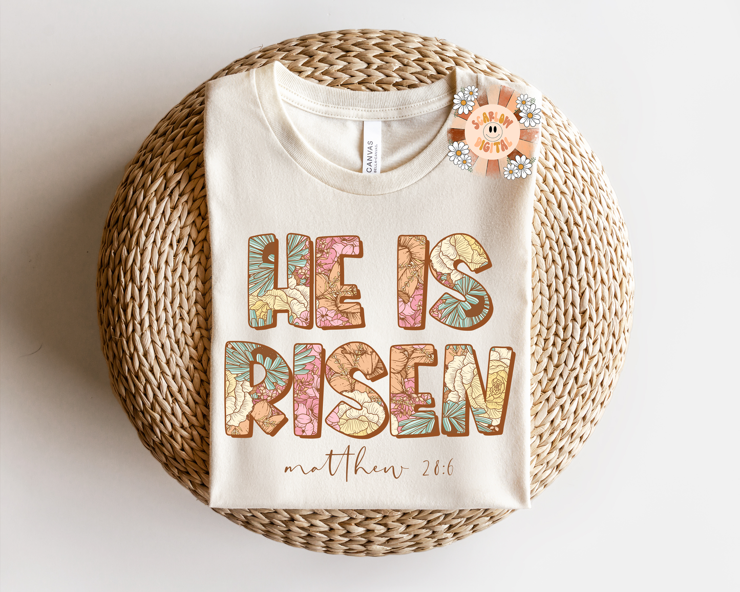 He is Risen PNG-Easter Sublimation Digital Design Download-christian png, bible verse png, christian easter png, spring florals png designs