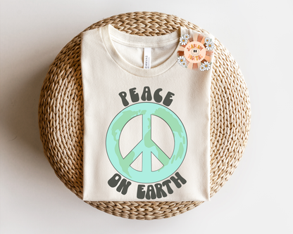 Peace on Earth PNG-Earth Day Sublimation Digital Design Download-peace sign png, recycle png, trendy png, mother earth png, planet earth png