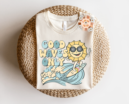 Good Waves Only PNG-Summertime Sublimation Digital Design Download-sunshine png, beach waves png design, summer vibes png, beach vibes png