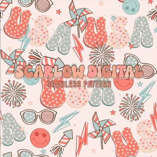 USA Seamless Pattern