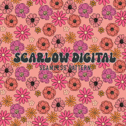 Floral Seamless Pattern-Spring Sublimation Digital Design Download-spring florals seamless file, summer seamless patterns, flowers seamless