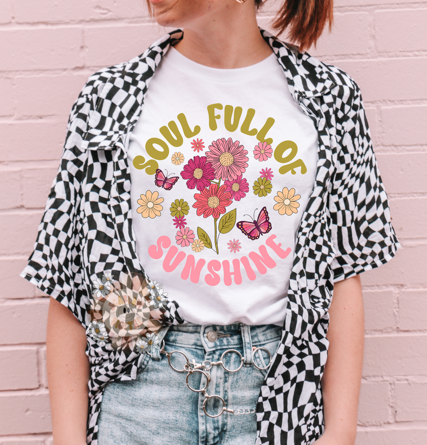 Soul Full of Sunshine PNG-Floral Sublimation Digital Design Download-flowers png, spring png, summer png, self love png, inspirational png
