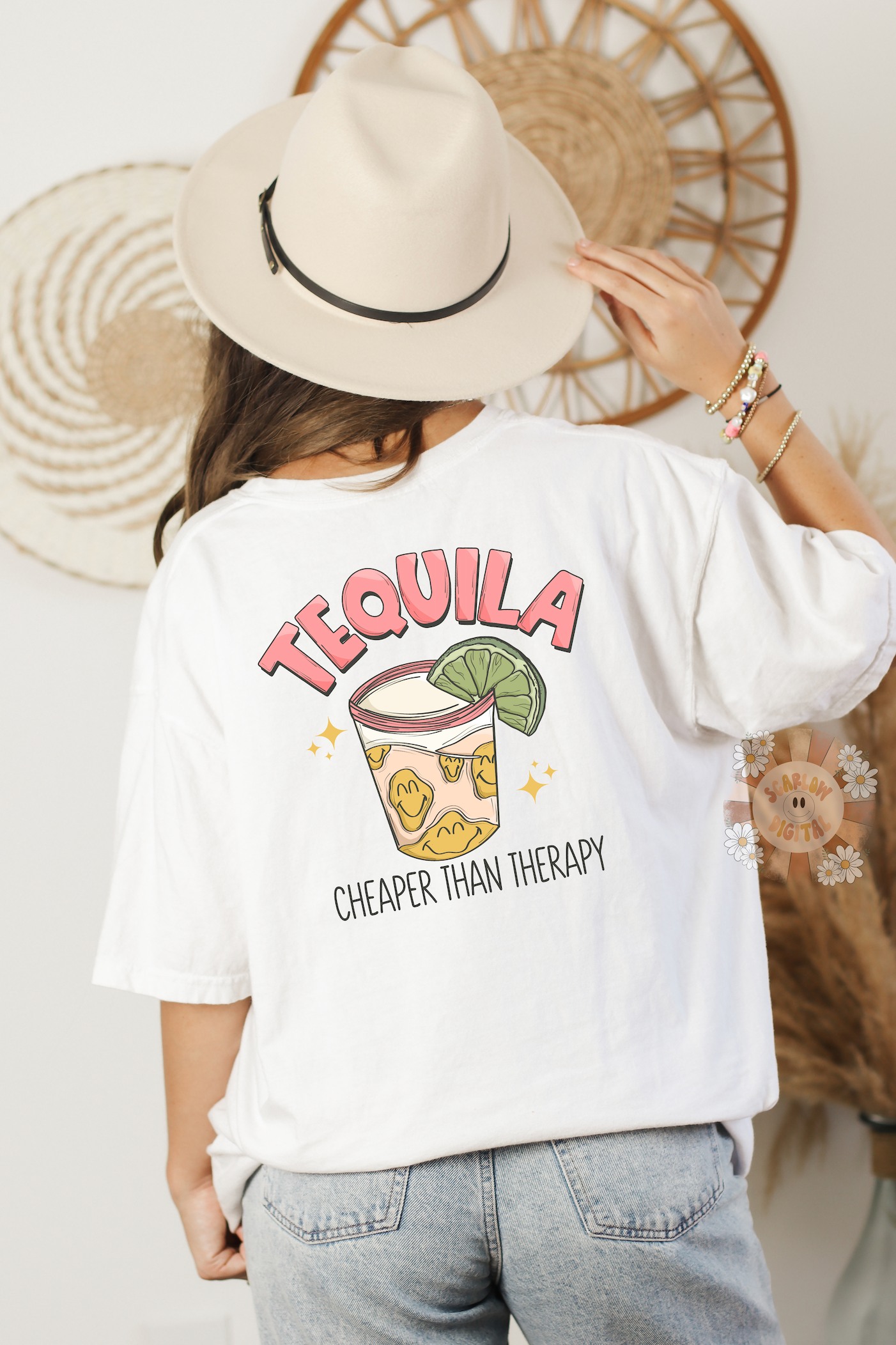 Cheaper Than Therapy PNG Pocket and Back Bundle-Tequila Sublimation Digital Design Download-drinking png, agave png, cinco de mayo png files
