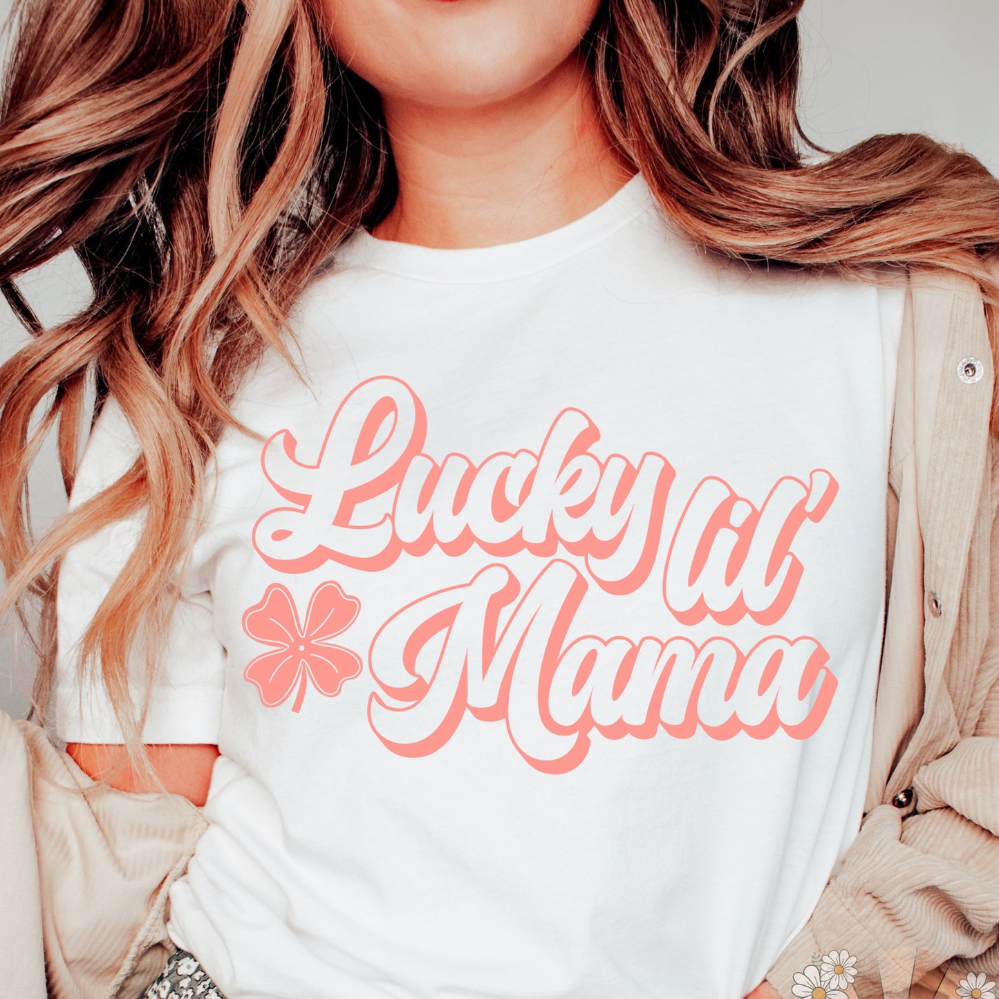 Lucky Lil' Mama SVG Digital Design Download-Saint Patrick's Day Cricut Cut Files-clover svg, leprechaun svg, st patty day mama svg, groovy leprechaun svg cut files