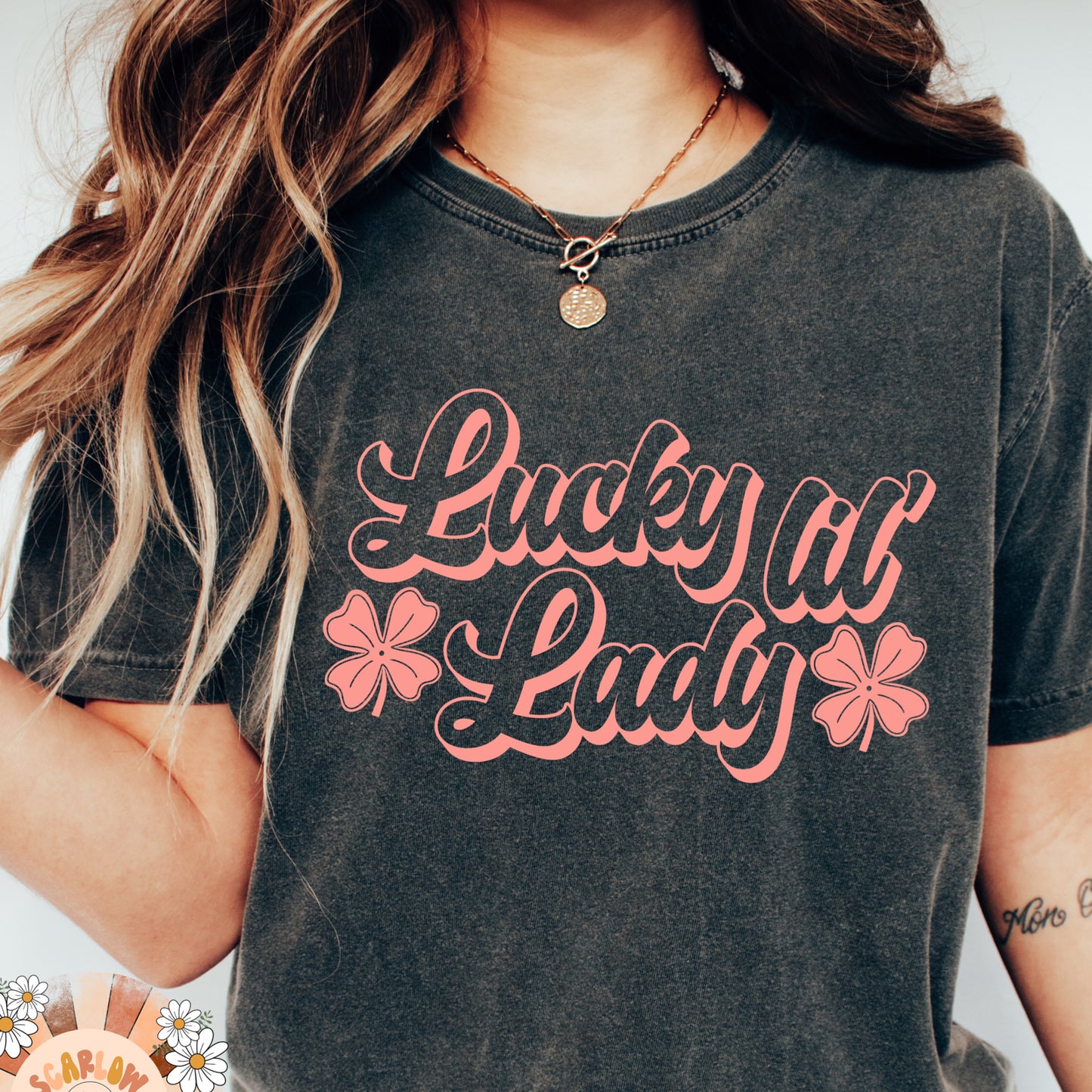 Lucky Lil' Lady SVG Digital Design Download-Saint Patrick's Day Cricut Cut Files-clover svg, leprechaun svg, st patty day girl svg, groovy leprechaun svg cut files