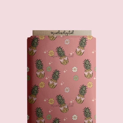 Pineapple Seamless File-Summer Vibes Sublimation Digital Design Download-summertime seamless file, sunglasses seamless file, floral design