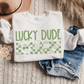 Lucky Dude SVG-Saint Patrick's Day Cricut Cut Files-clover svg, leprechaun svg, little boy svg, groovy leprechaun svg designs, png for boys