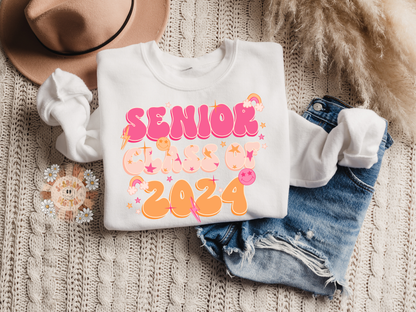 Senior 2024 PNG- Graduation Sublimation Digital Design Download-senior sublimation, graduation png, retro senior png, high school senior png