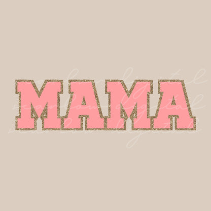 Mama Gold Glitter PNG sublimation design download, sublimation designs for moms, png mama design, png design for shirt, png sublimation