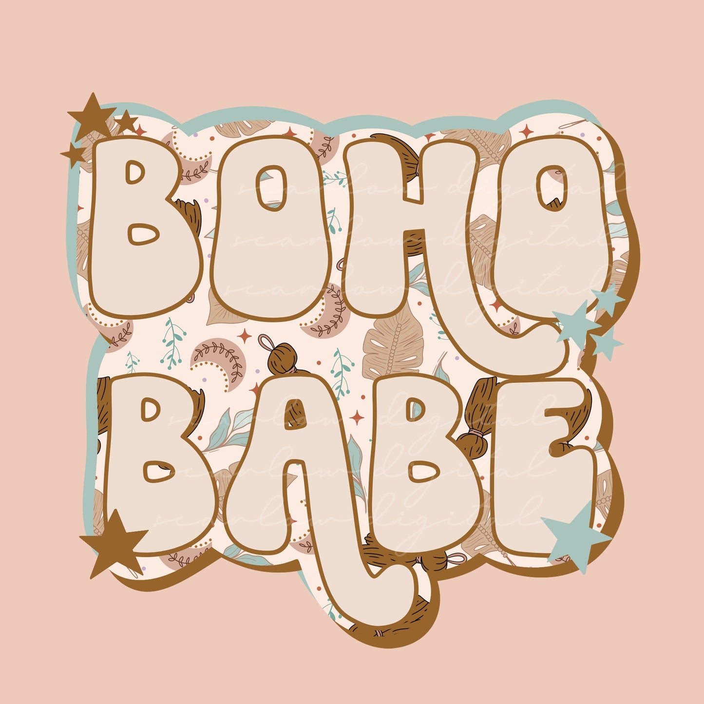 Boho Babe PNG sublimation design download, boho png for t-shirts, boho hippie design for sublimation, boho baby girl png, png for baby girls