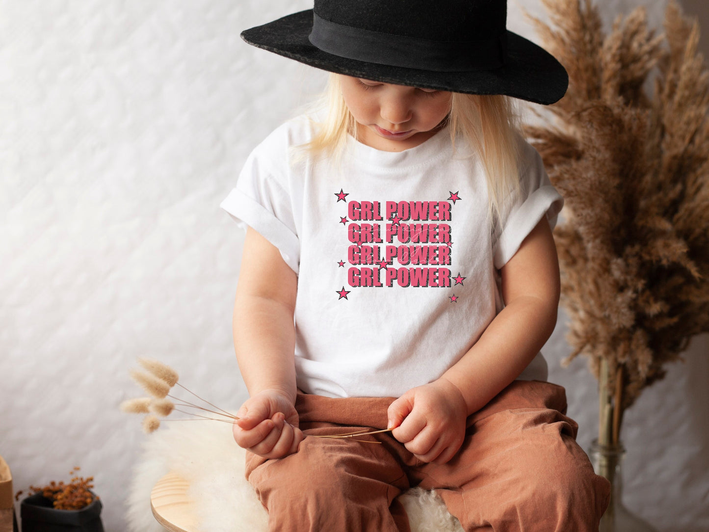 Girl Power PNG sublimation design download, little girl png for shirts, baby girl onesie png design, toddler girl sublimation design png