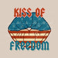 Kiss of Freedom July 4th PNG sublimation design download, American flag png, patriotic sublimation design, Independence Day tshirt designs