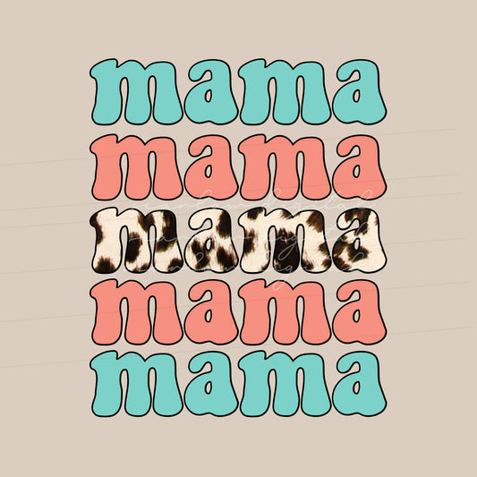 Mama Pastel Cowhide PNG Sublimation Design Download, png for moms, western mama png, country mama png, southern mama png, cowhide png design
