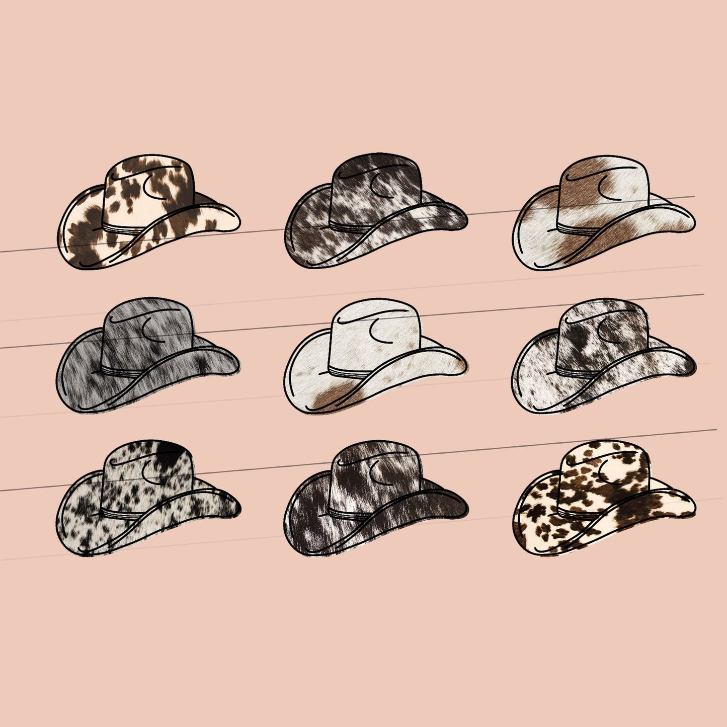 Cowhide Cowboy Hats PNG tshirt design for Sublimation, cowhide mama png, Howdy yall png design, png for girls, western png sublimation