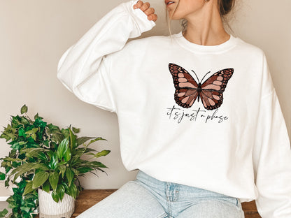 Its Just A Phase Butterfly PNG sublimation design download, butterfly png, png for girls, little girl sublimation designs, commercial use