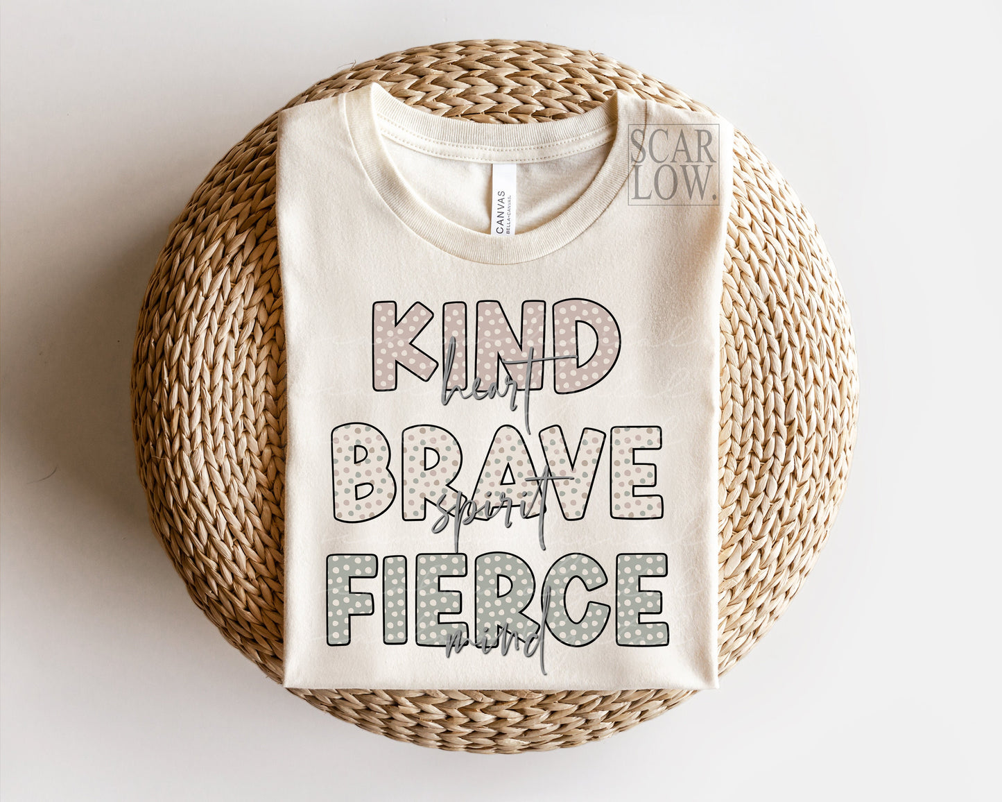 Kind Heart Brave Spirit Fierce Mind Boho Inspirational PNG sublimation design download, boho png, women empowerment png, png for girls