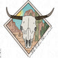 Wild Like The West Cow Skull Desert PNG sublimation design download, cow skull png, western png, country desert png, southwest png, vintage