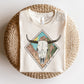 Wild Like The West Cow Skull Desert PNG sublimation design download, cow skull png, western png, country desert png, southwest png, vintage