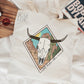 Wild Like The West Cow Skull Desert PNG sublimation design download, cow skull png, western png, country desert png, southwest png, vintage