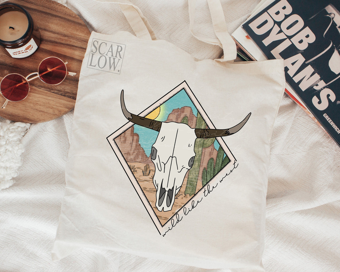 Wild Like The West Cow Skull Desert PNG sublimation design download, cow skull png, western png, country desert png, southwest png, vintage