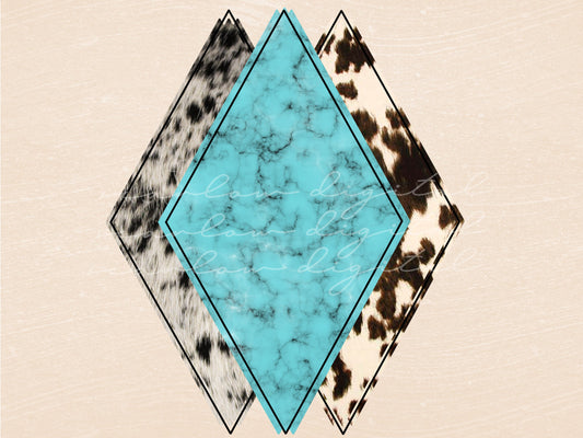 Western Turquoise Cowhide Design Element PNG sublimation design download, Western png, cowhide png, turquoise png, country png, southern png