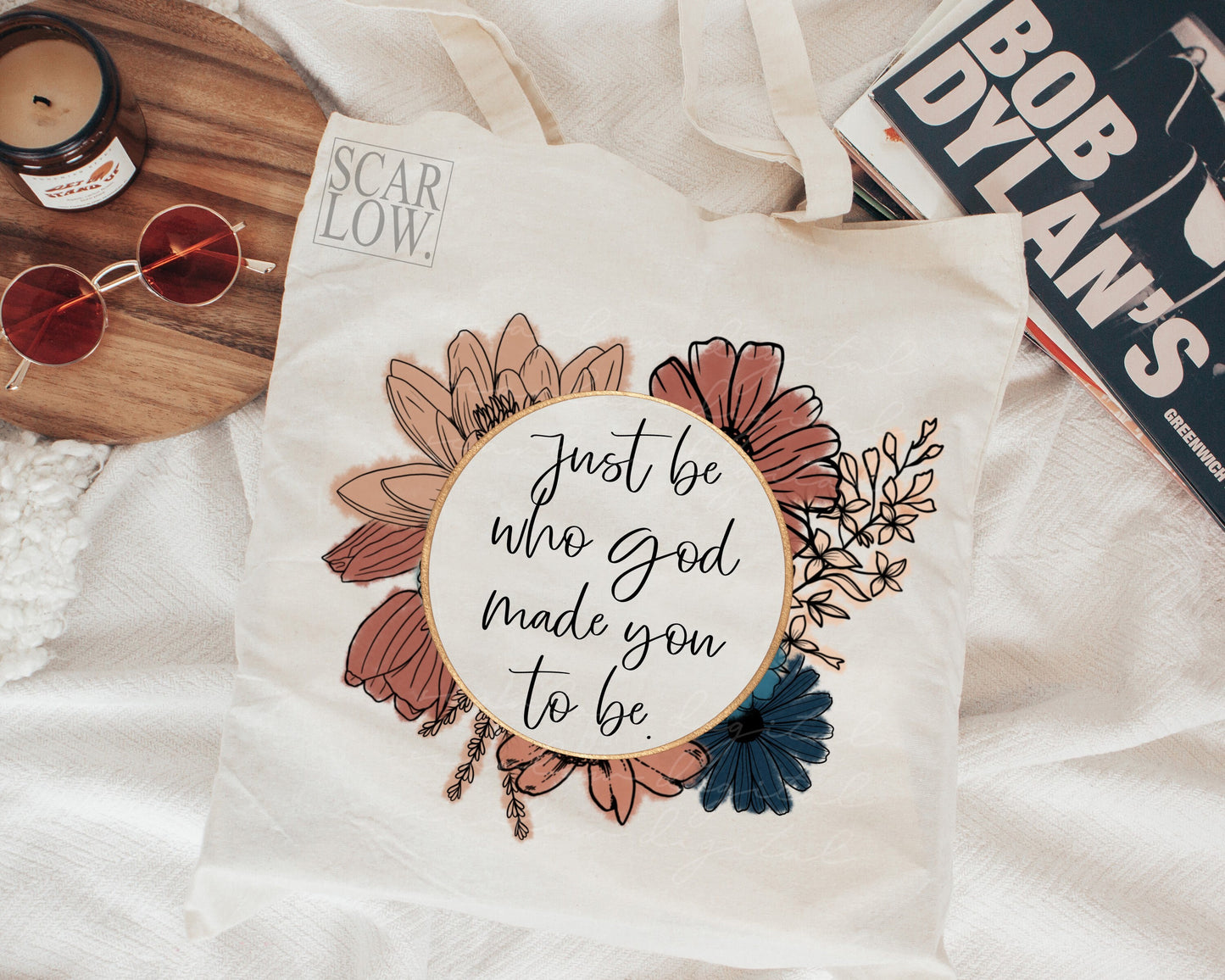 Just Be Who God Made You To Be Christian Floral Watercolor PNG sublimation Design Download, vintage floral png, Christian png, bible png
